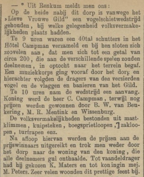 Campan 1892 Arnhemse Courant