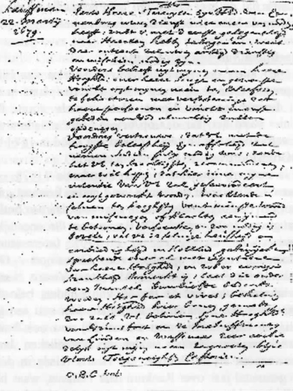 Renkum Grunsfoort Brief van de kerkelijke overheid aan Ant Kaufman huiskapelaan 22 maart 1679